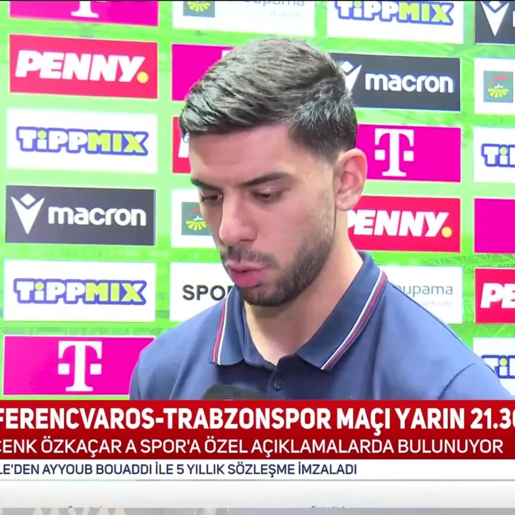 Trabzonspor'da Cenk Özkacar, Ferencvaros maçı öncesi A Spor'a konuştu! "Buraya tur atlamak için geldik"