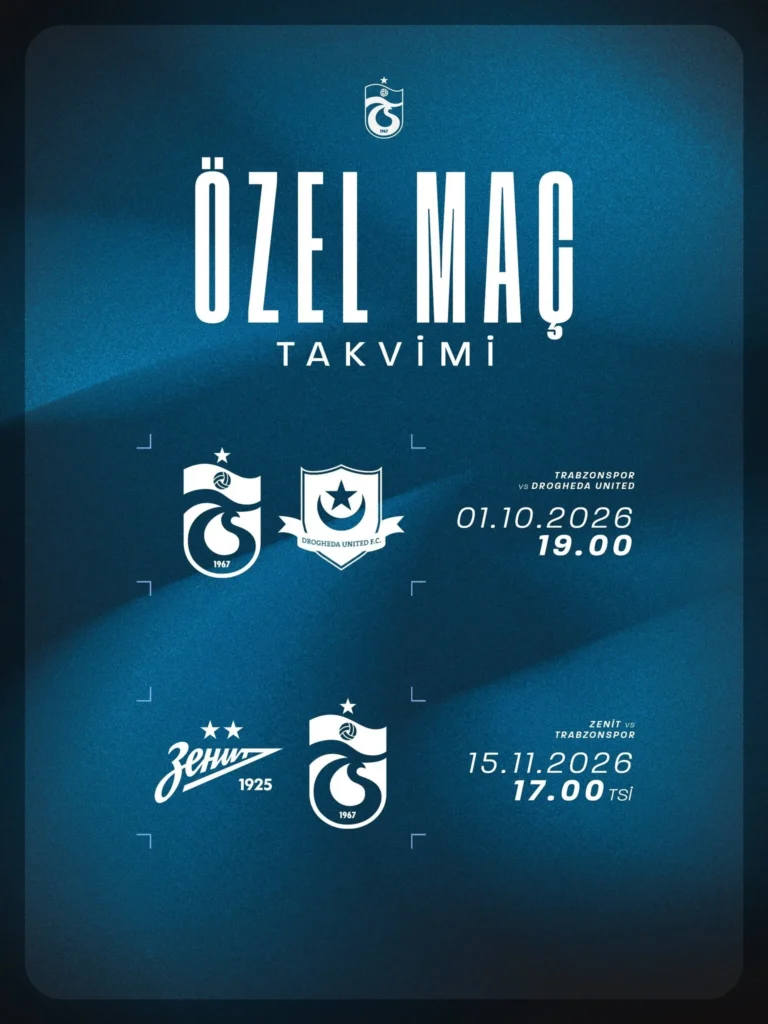 Trabzonspor, Drogheda United ve Zenit'le özel maçlarda karşılaşacak